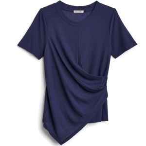 Navy Katy Short Sleeve Knit Top